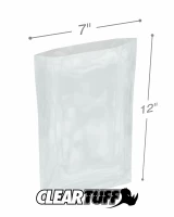 Clear 7 x 12 1.5 mil Poly Bags