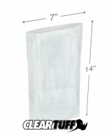 Clear 7 x 14 3 mil Poly Bags