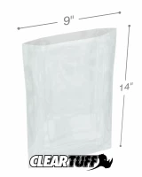 Clear 9 x 14 1.5 mil Poly Bags
