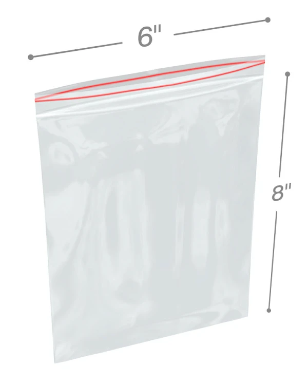 6x8 6Mil Minigrip Reclosable Plastic Bags