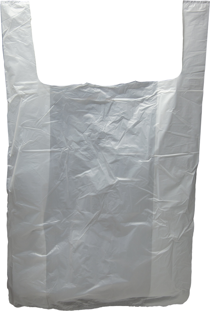 White TShirt Bags High Density 18" x 8" x 28"