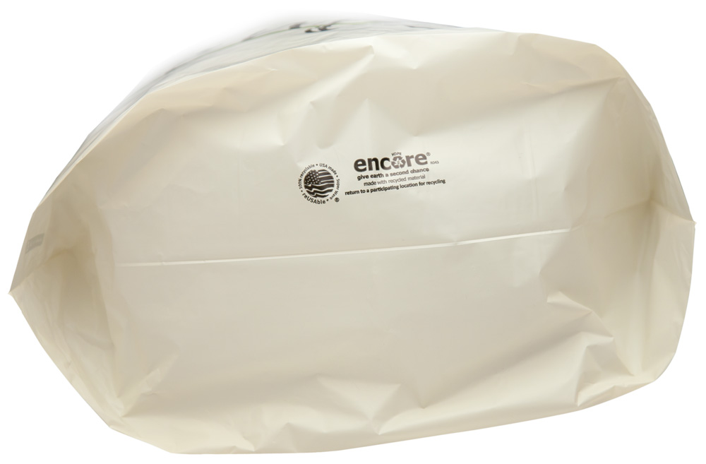 21" x 18" + 10" Super Wave Top Handle Plastic Bags 1.25 Mil 500/case