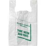 Back of 13 x 8 x 22 HDPE Plastic Thank You Take Out Bag
