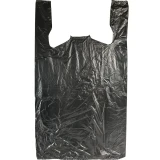 15 x 7 x 26 Black T-Shirt Bags 0.65 Mil Large Physical Bag