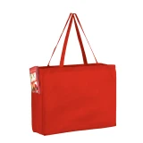 Red 16 x 6 x 12 + 6 Non Woven Over-The-Shoulder Tote Bag with Side Pockets