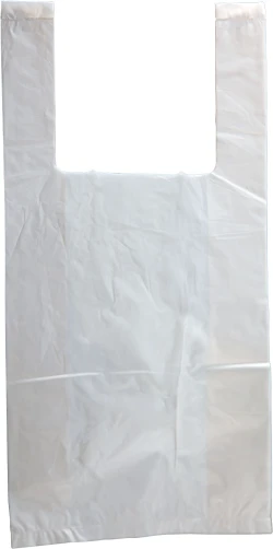 6" x 3" x 12" White T-Shirt Bags 0.65 Mil Extra Small