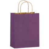 8 x 4 x 10 Purple Twisted Handle Paper Bags