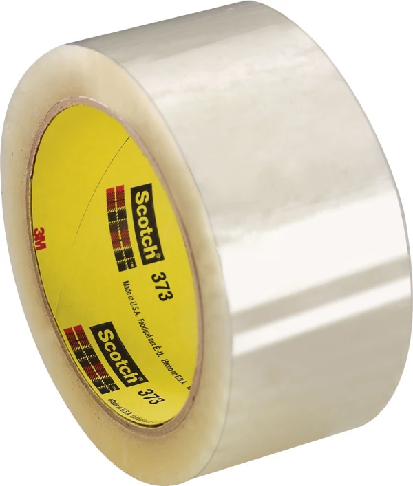 3M 373 Scotch Clear Box Sealing Tape, 48 mm x 50 m 3M 373 Scotch Clear Box Sealing Tape, 2 inch x 55 yards