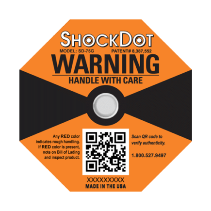 Orange ShockDot Label 75G