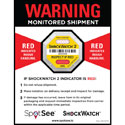 ShockWatch 2 Companion Labels 4.5 x 5.75 with Indicator