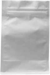 Matte White 12 oz. Block Bottom Side Gusset Bags with Valve Front