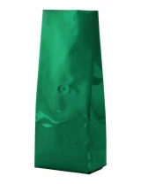 Green 8 oz. Side Gusset Bags with Valve