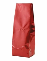 Red 8 oz. Side Gusset Bags with Valve