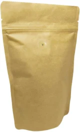 16 oz Stand Up Pouch with valve Kraft KRAFT/ALU/LLDPE with Valve Side