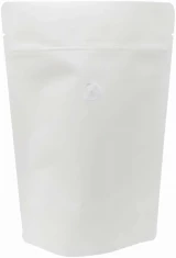 2 lb Stand Up Pouch with valve White Kraft WHITE KRAFT/PET/ALU/LLDPE