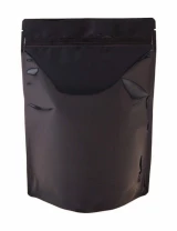 16 oz Metalized Stand Up Pouch Black BOPP/VMPET/LLDPE