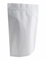 Matte White 2 lb Stand Up Pouch with Valve