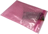 Pink 6x8 Anti-Static Zipper Locking ESD Bubble Bags with Circuit Board
