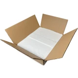 Case of 18 x 8 x 28 White T-Shirt Bags 0.65 Mil