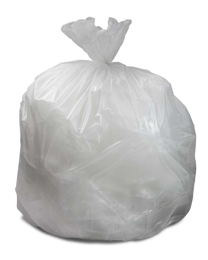 20-30 Gallon Clear Heavy Duty Trash Bags - 1.1 Mil - 250/CS