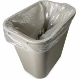 12-16 Gallon High Density Can Liners - 6 Micron - 1000 per case In a Trash Can