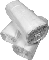 Coreless Rolls of 55 Gallon Natural High Density Garbage Can Liners 36