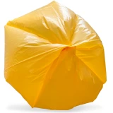 Close up of 56 Orange Gallon Heavy Duty Trash Bags 2 Mil Bottom Star Seal