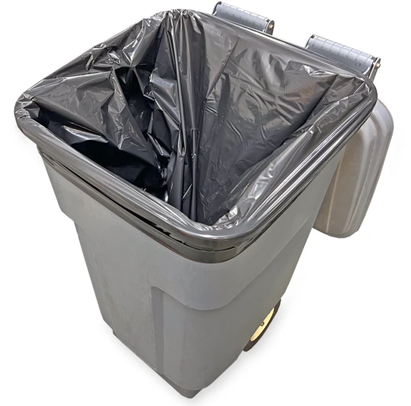 60 Gallon Repro Trash Bags - 2 Mil - 100/case 60 Gallon Black Repro Garbage Bags 38 x 58