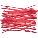 Group of 10 Inch Red Paper Twist Ties Scattered Out