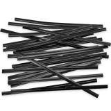 Group of 4 Inch Black Paper Twist Ties Scattered Out