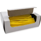 Opened Case of 4 Inch Yellow Paper Twist Ties