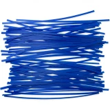 Group of 8 Inch Blue Plastic Twist Ties Scattered Out