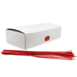 Side Opening of 8 Inch Red Paper Twist Ties Case