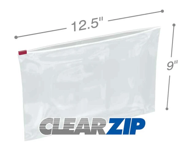 Slider Zip Bags 3Mil 12.5x9 12.5x9 3 Mil Slider Lock Zip Bags