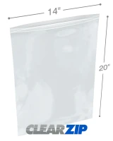 14x20 Clearzip® Lock Top 4 Mil Bags