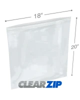 18x20 Clearzip® Lock Top 4 Mil Bags