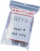 6X9 4-mil Zipper Locking Printed SAMPLES Bags with White Block