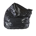 40-45 Gallon Black Repro Trash Bags - 1.5 Mil