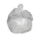 20-30 Gallon Clear Regular Duty Garbage Bags - 0.65 Mil - 250/ROLL