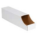 4 in x 18 in x 4 1/2 in White Stackable Bin Boxes