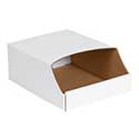 9 in x 12 in x 4 1/2 in White Stackable Bin Boxes