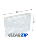 6 in x 4 in 2 Mil Clearzip® Locking Top Bags