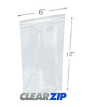 6 in x 12 in 2 Mil Clearzip® Locking Top Bags