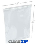 14 in x 20 in 2 Mil Clearzip® Locking Top Bags