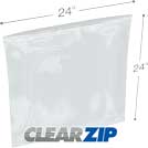 24 in x 24 in Zip Locking Bags 2 Mil - Clearzip
