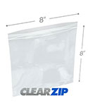 8 in x 8 in 4 Mil Clearzip Lock Top Bags