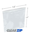 14 in x 14 in 6 Mil Clearzip® Locking Top Bags