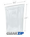 14 in x 24 in 8 Mil ClearZip® Locking Top Bags