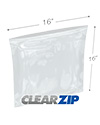 16 in x 16 in 8 Mil ClearZip® Locking Top Bags