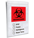 6 in x 9 in 2 Mil Biohazard Specimen Transport Bags